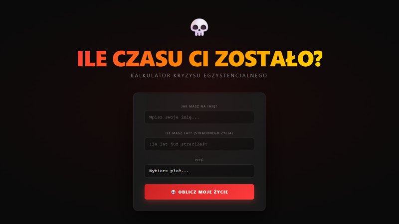 Kalkulator Kryzysu Egzystencjalnego